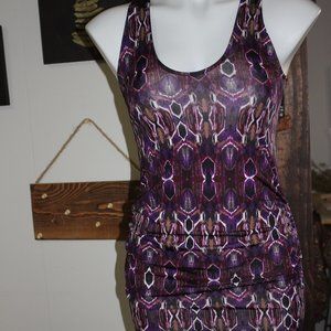 Purple, Pattern Body Dress